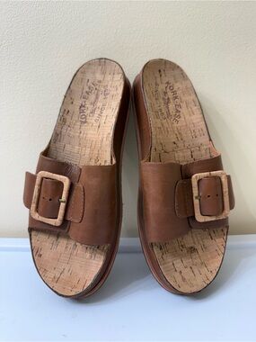 Kork Ease 7 Tutsi Buckle Slide Sandal Italian Leather Boho Chic Comfort Neutral